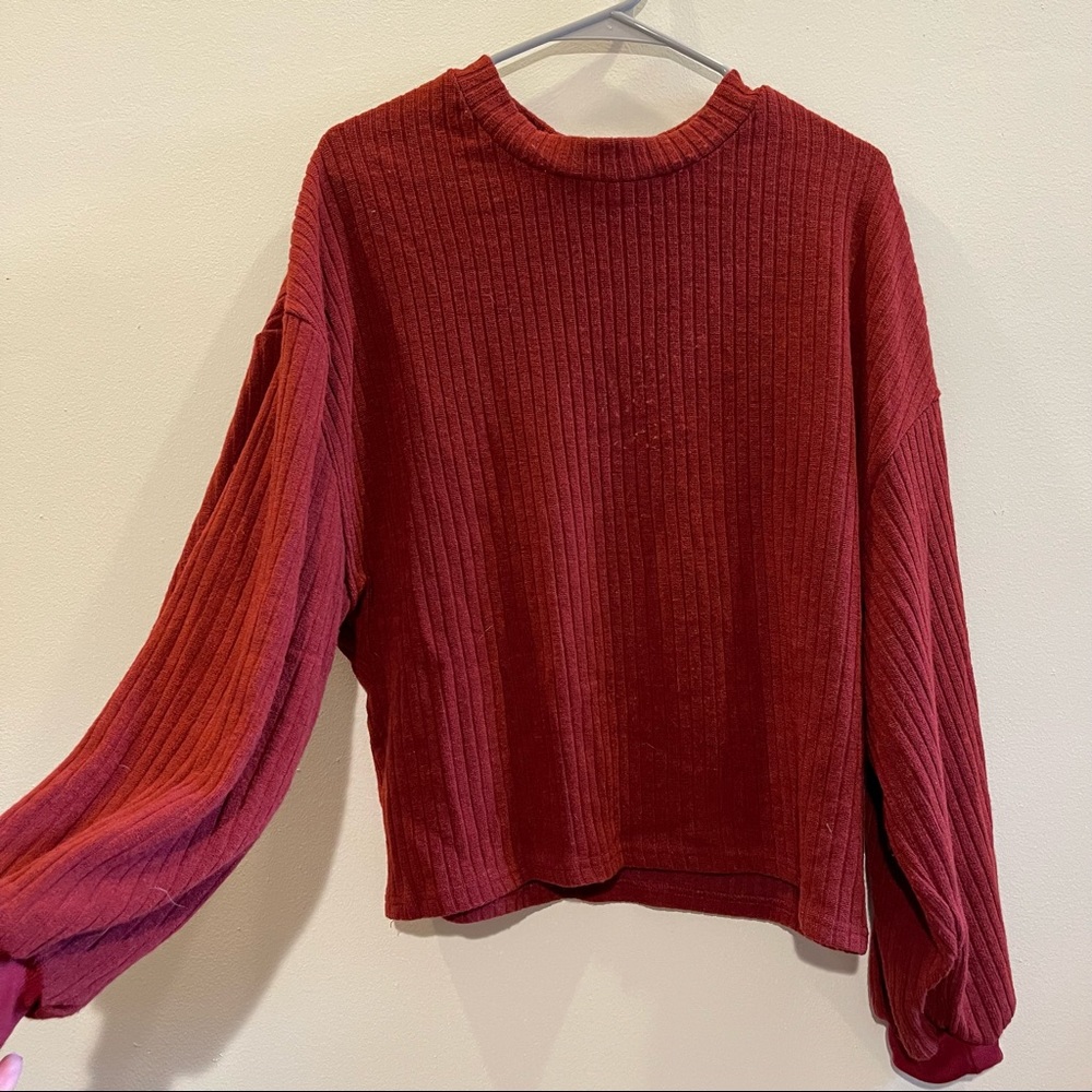 💚2/$11💚 Red Lantern Sleeve Sweater